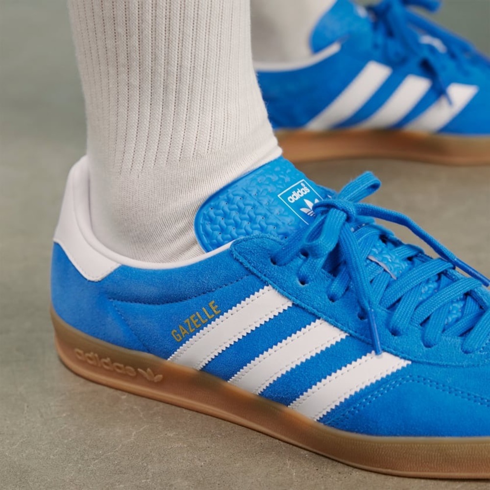 💙 Adidas 💙 Originals Gazelle Indoor Shoes  Blue White Size 8,5 NEW